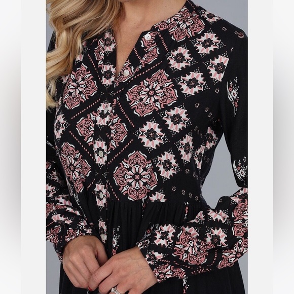 Ananda’s Collection Button Down Maxi Dress Long Sleeve India 100% Rayon - Picture 2 of 14